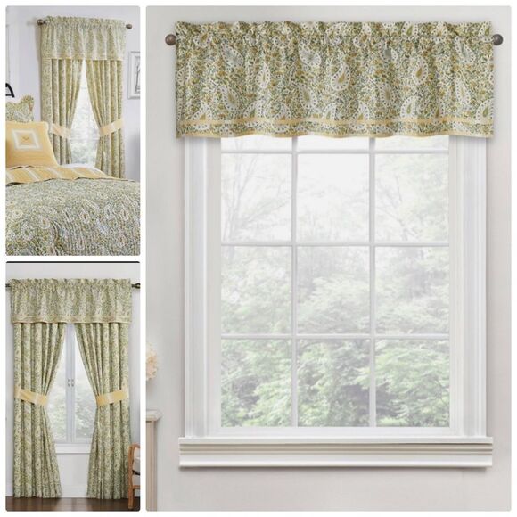 NWT WAVERLY valance in paisley verveine - Picture 1 of 7